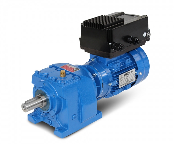 SEVA- MV-F002-712-4 - 0,37KW - 25 bis 300 Upm Stirnradgetriebe+ FU-Motor Alpha