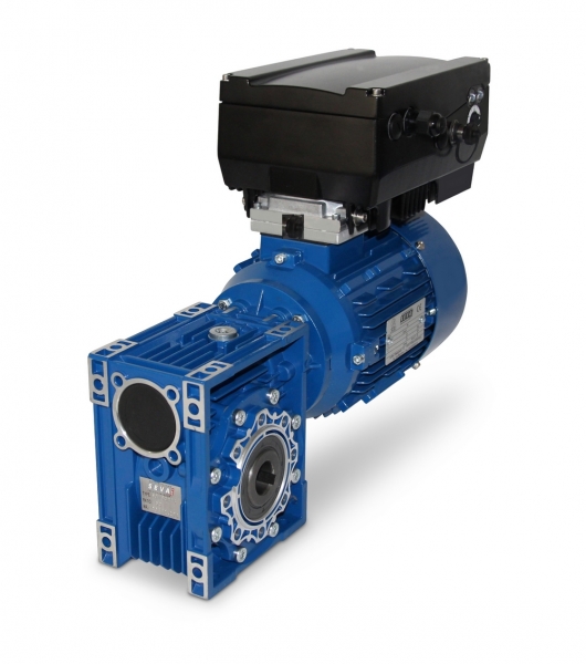 SEVA- CMRV 090-112M-4 - 4 kW - 14 bis 168 rpm- Worm Gearbox Inverter-motor ED400