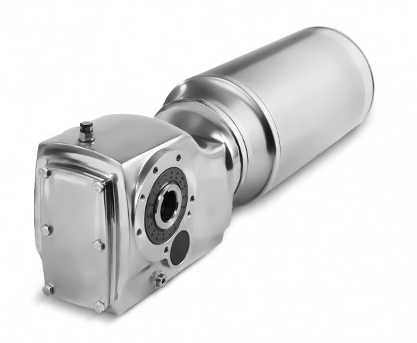 SEVA-ESK37-63-4-0.18 kW-126 rpm Stainless steel bevel geared motor